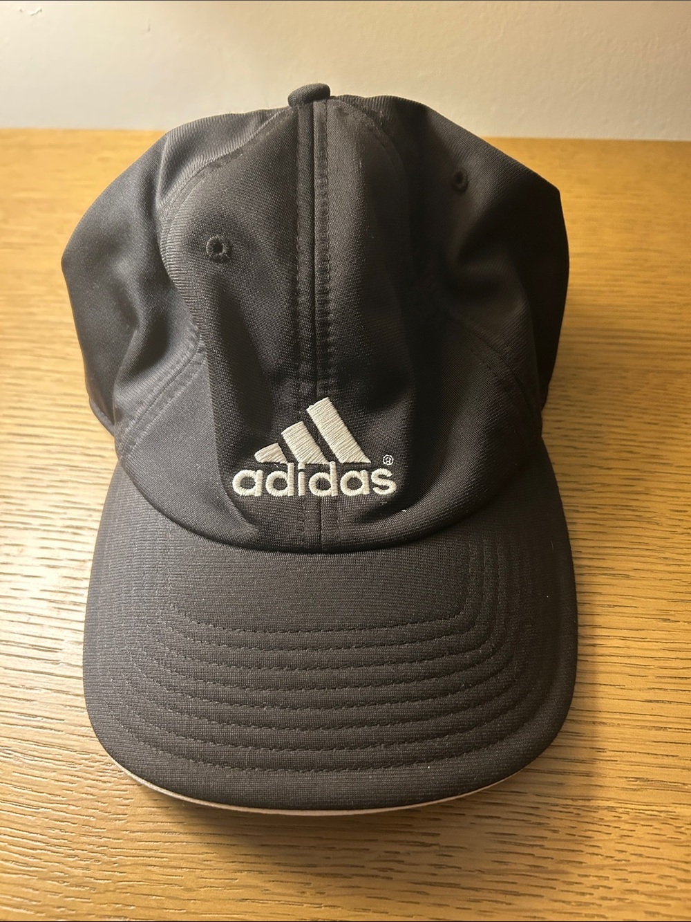 adidas Black Baseball Cap with White Logo